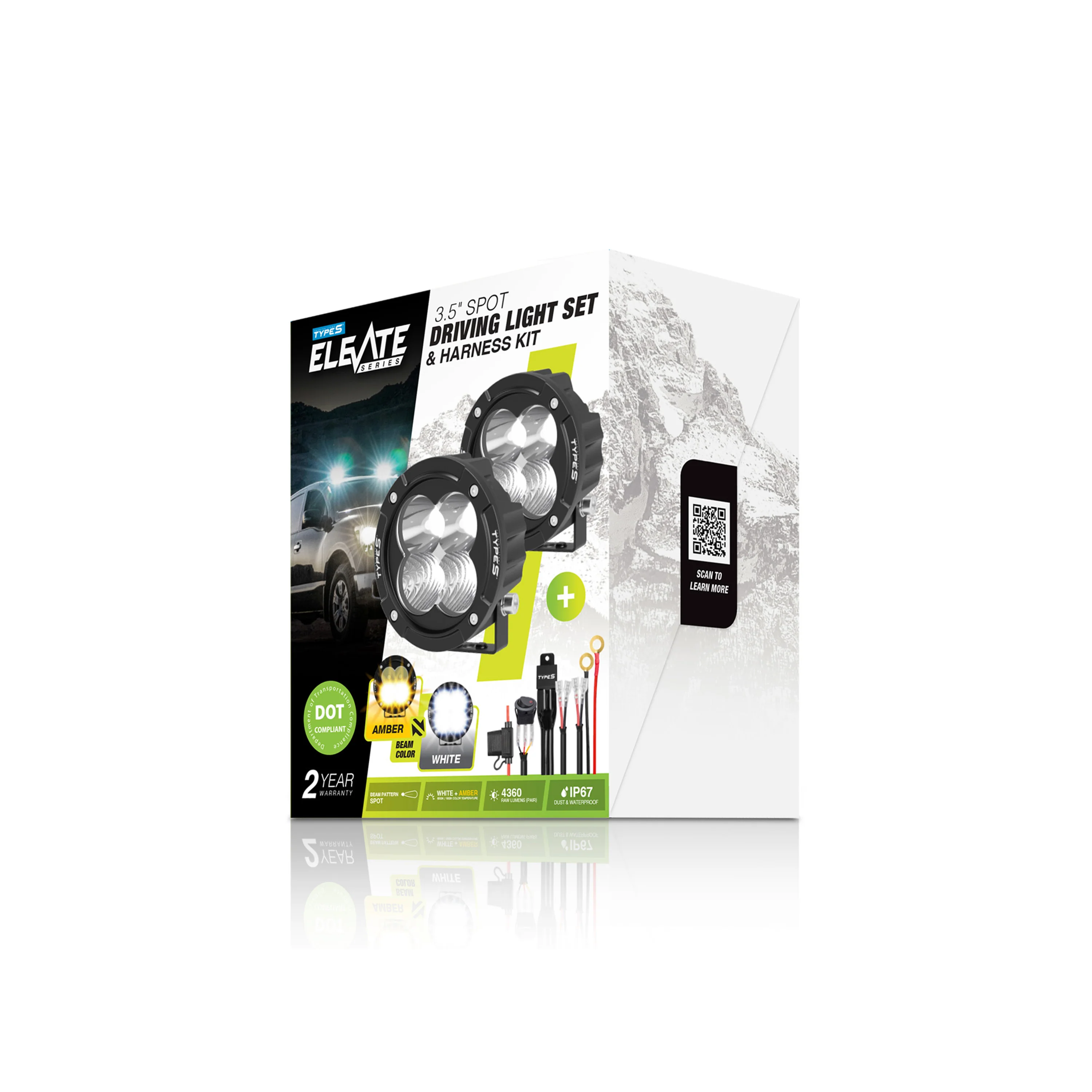 Elevate 3.5” Spot Driving Light Set & Harness Kit - Image 3