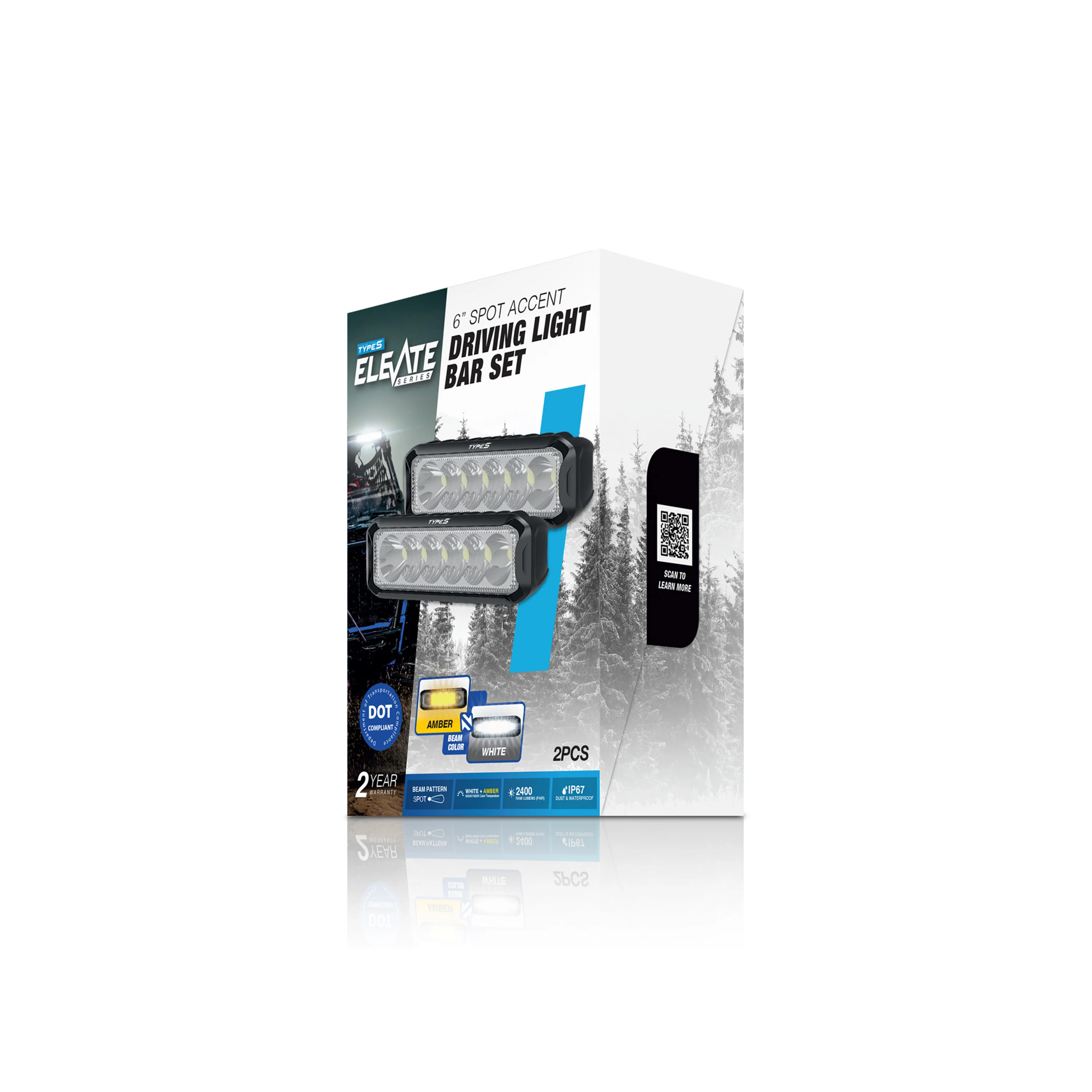 Elevate 6” Spot Accent Driving Light Bar Set - Image 3