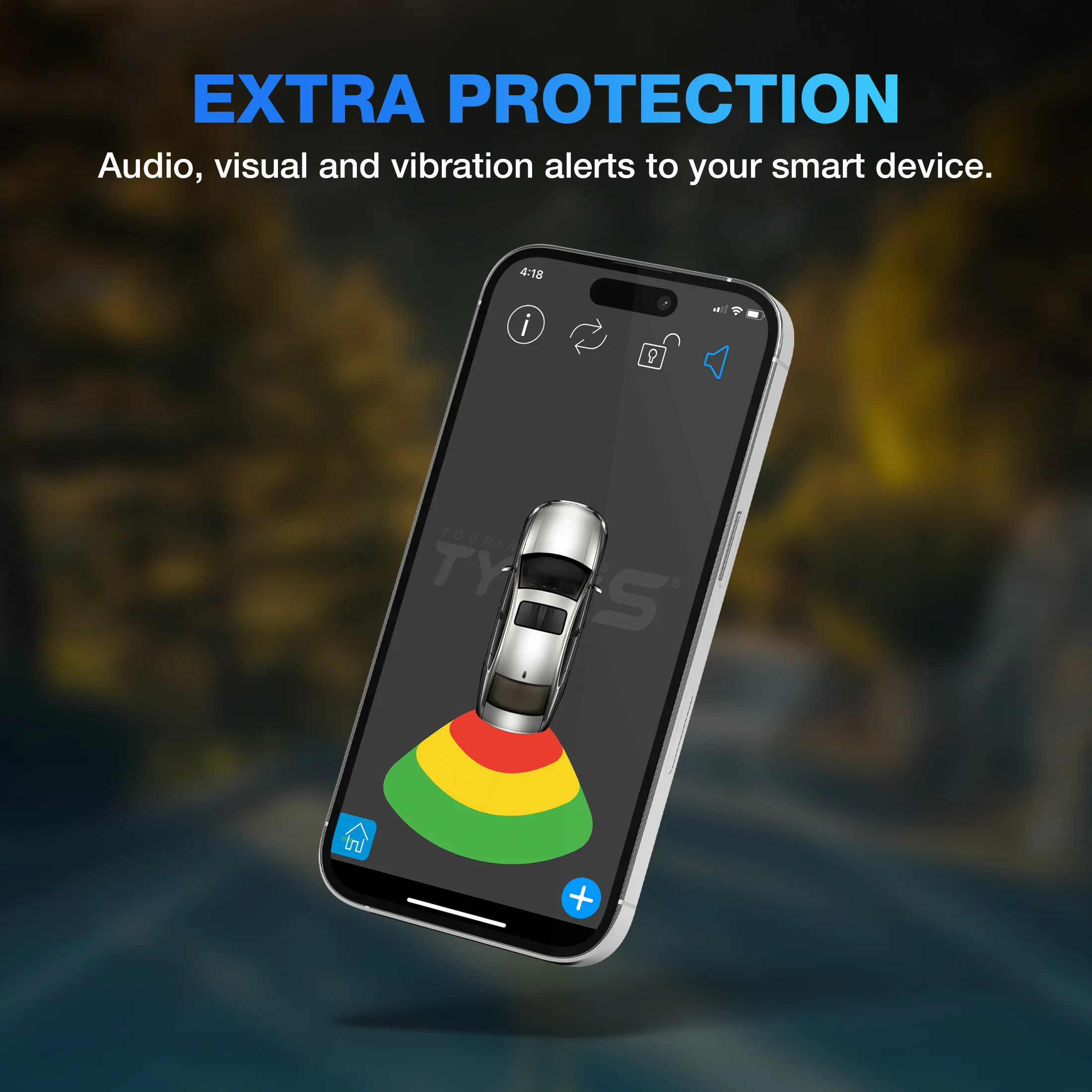 TYPE S Smart Wireless Parking Sensor, Bluetooth Solar Powered Wireless Parking Sensor Kit Car Vehicle Reversing Radar System - Image 3