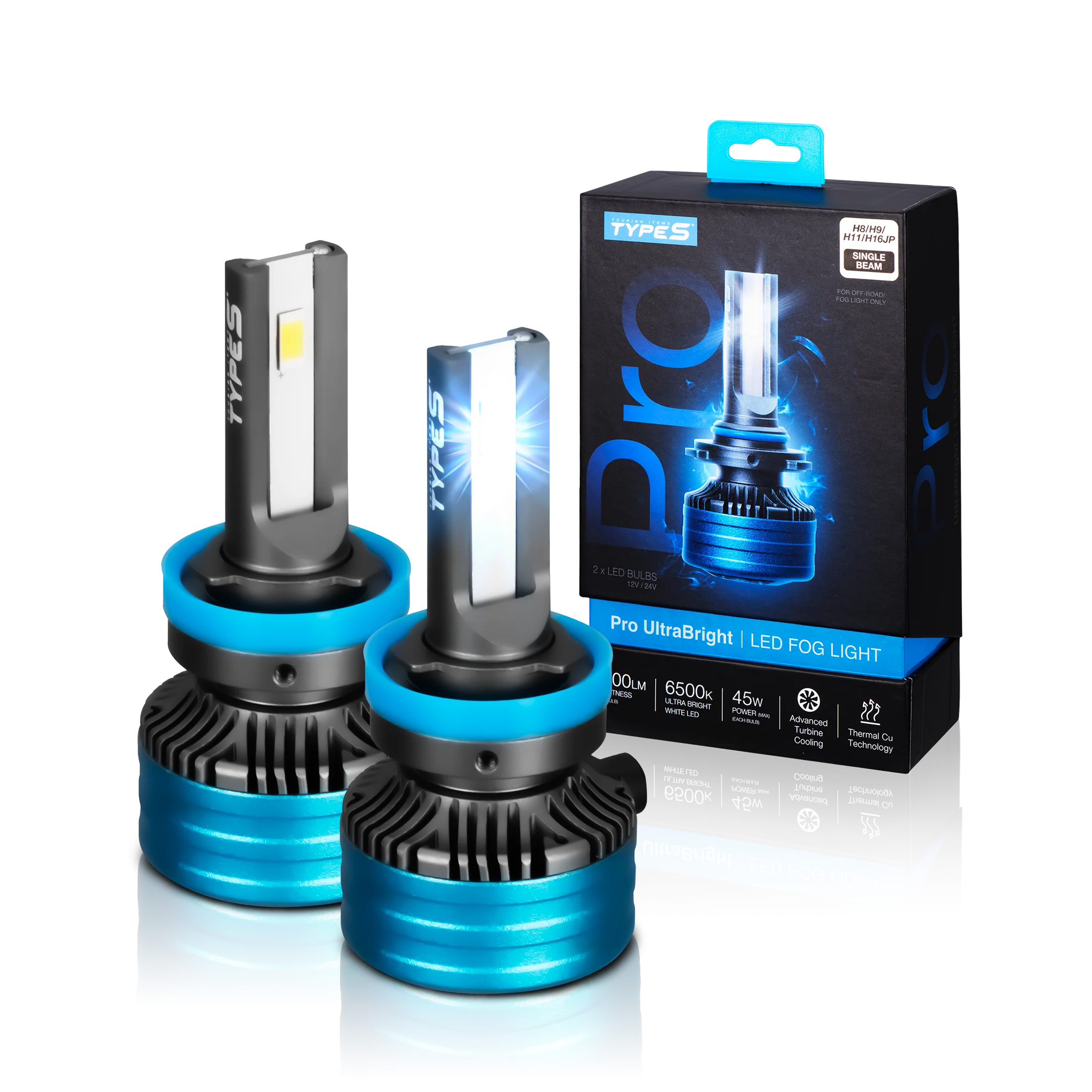 PRO ULTRABRIGHT LED FOG LIGHT SET - H8 / H9 / H11 / H16