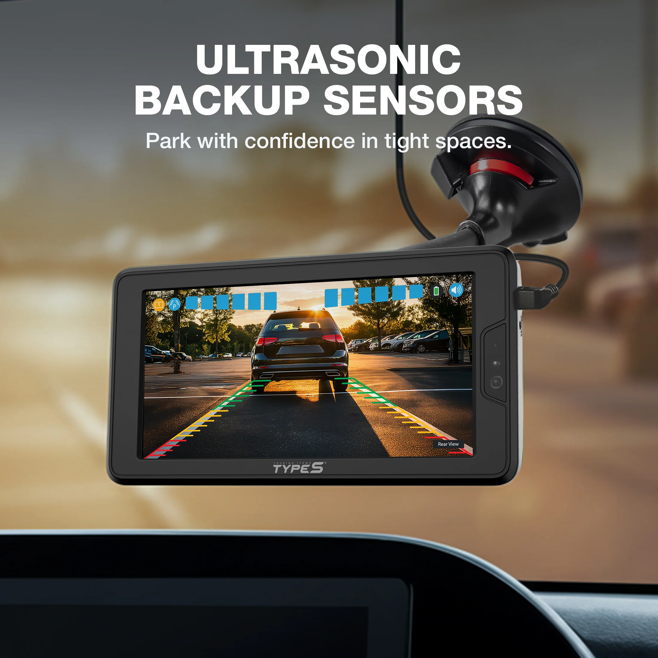 TYPE S HD Solar Powered Wireless Backup Camera with Ultrasonic Backup Sensor - Image 2