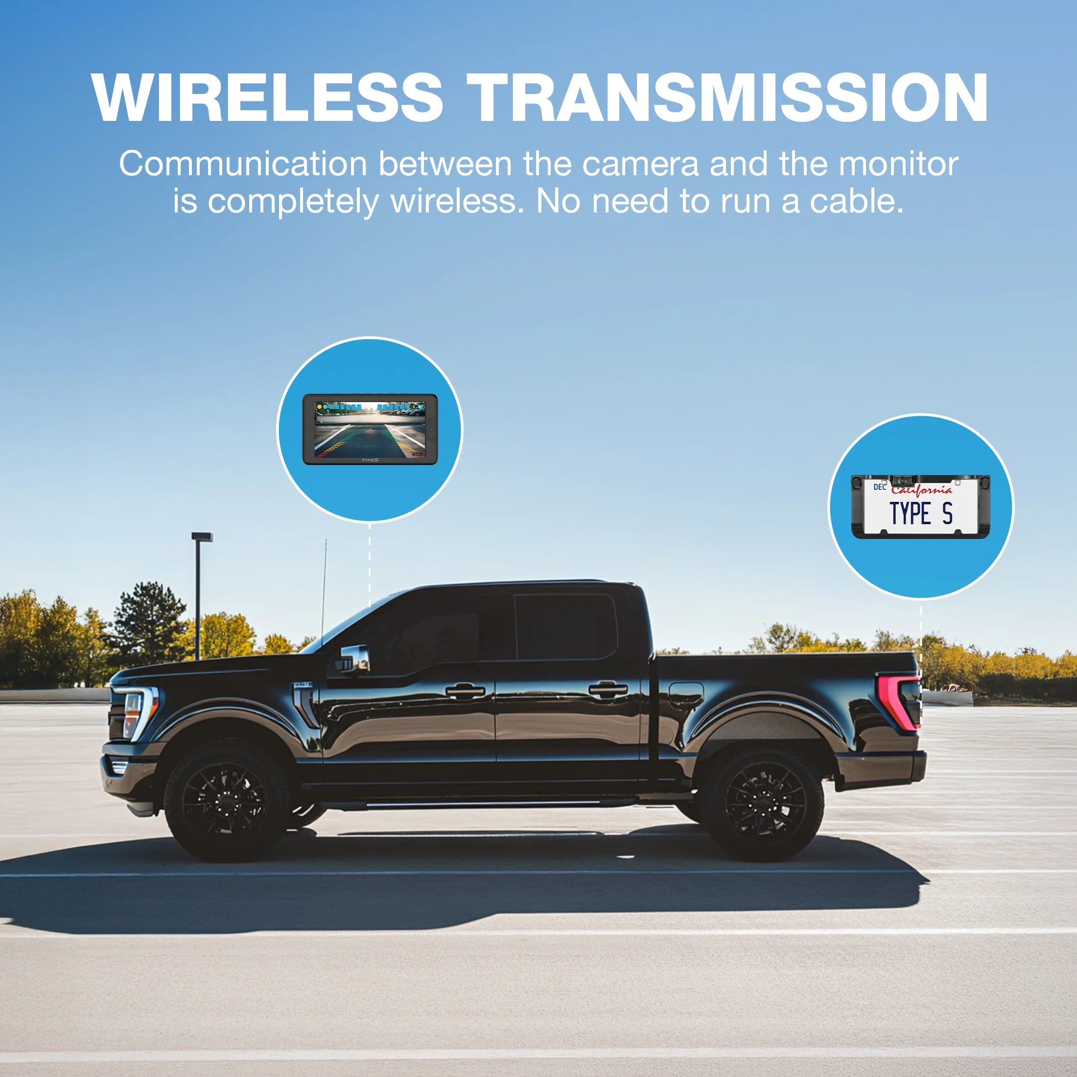 TYPE S HD Solar Powered Wireless Backup Camera with Ultrasonic Backup Sensor - Image 7