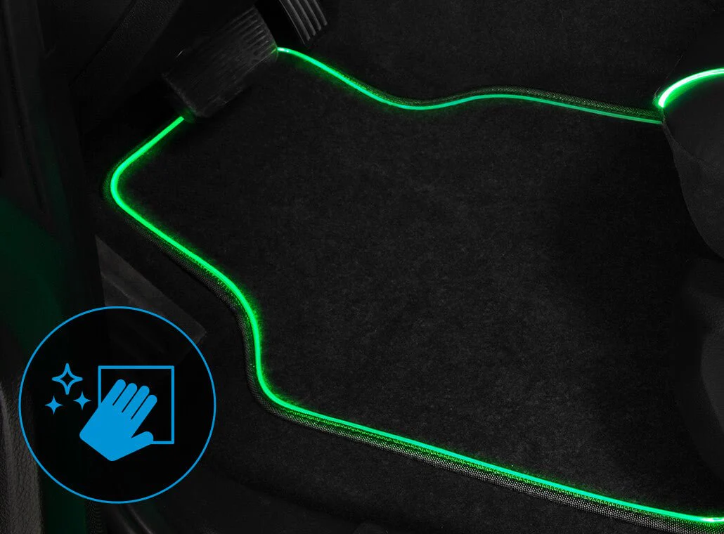 TYPE S LED Lighted Floor Mat (Carpet) 2 Piece, Multicolor RGB Glow, App Controllable - Image 3