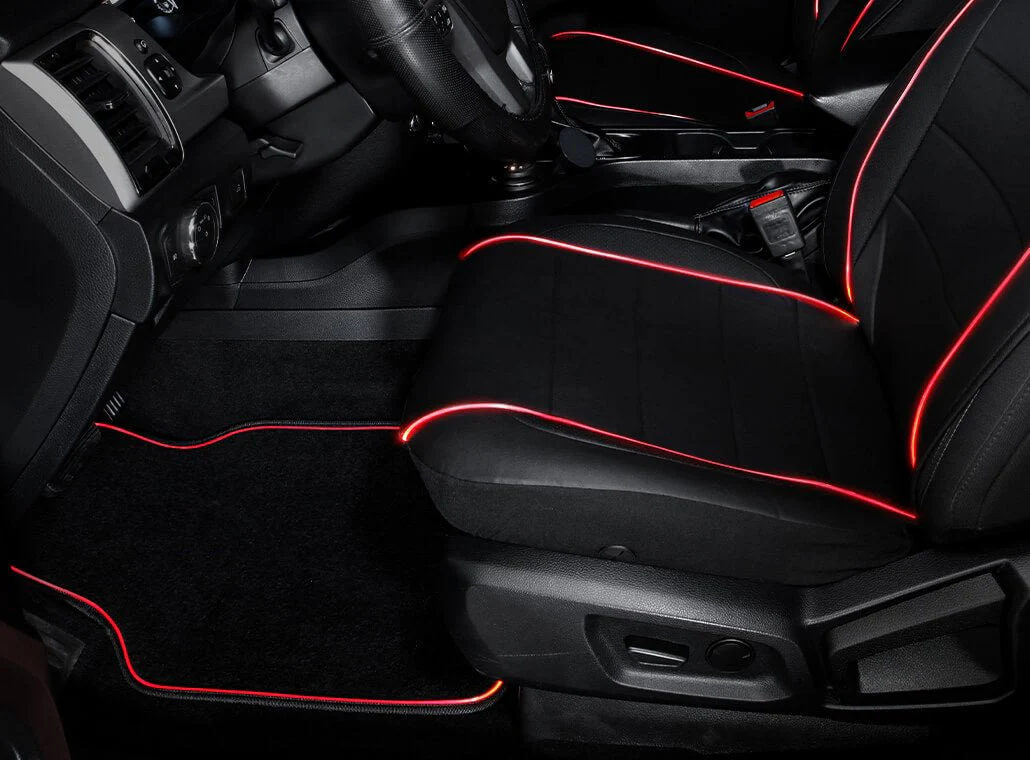 TYPE S LED Lighted Floor Mat (Carpet) 2 Piece, Multicolor RGB Glow, App Controllable - Image 5