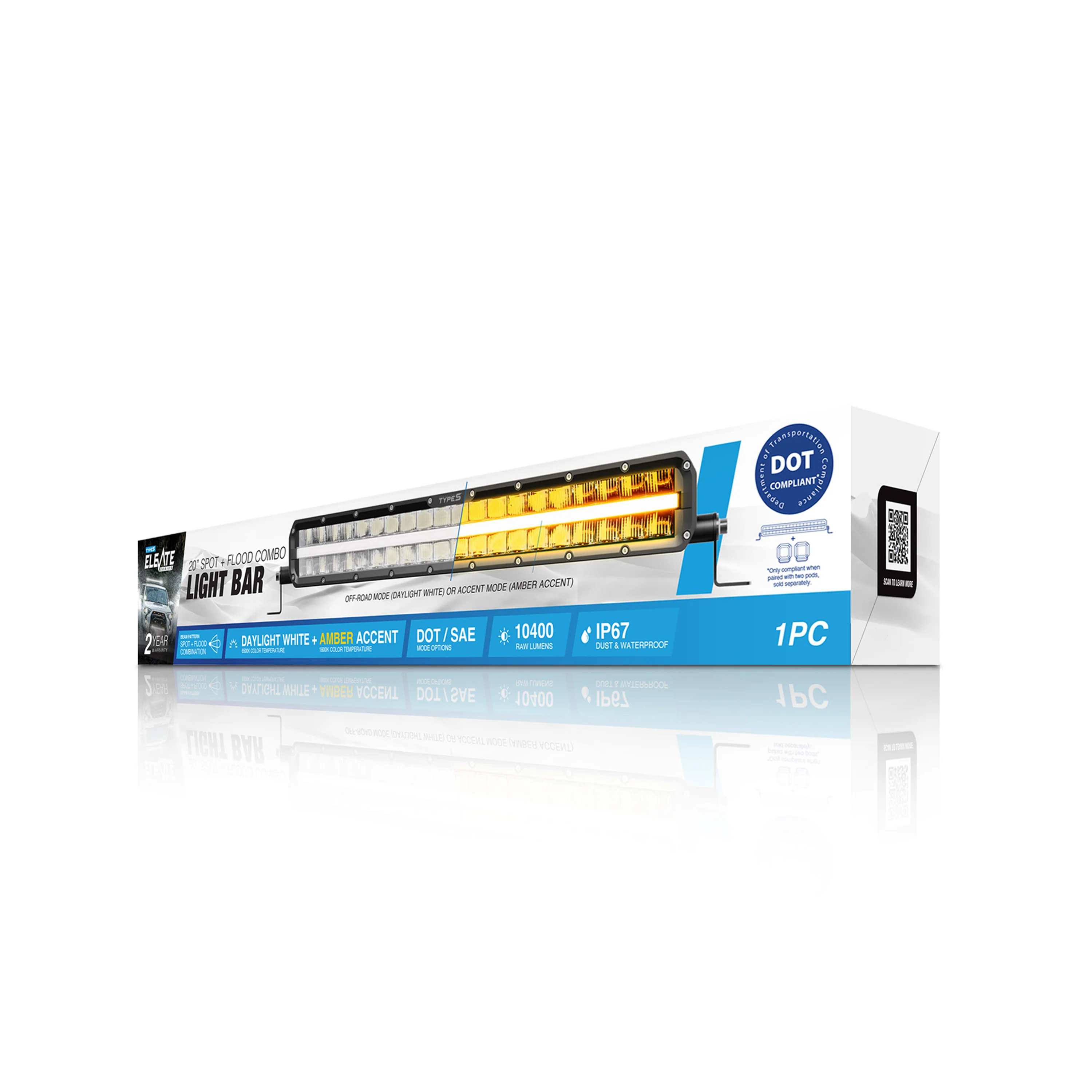 Elevate 20” Spot and Flood Combo Light Bar - Image 3