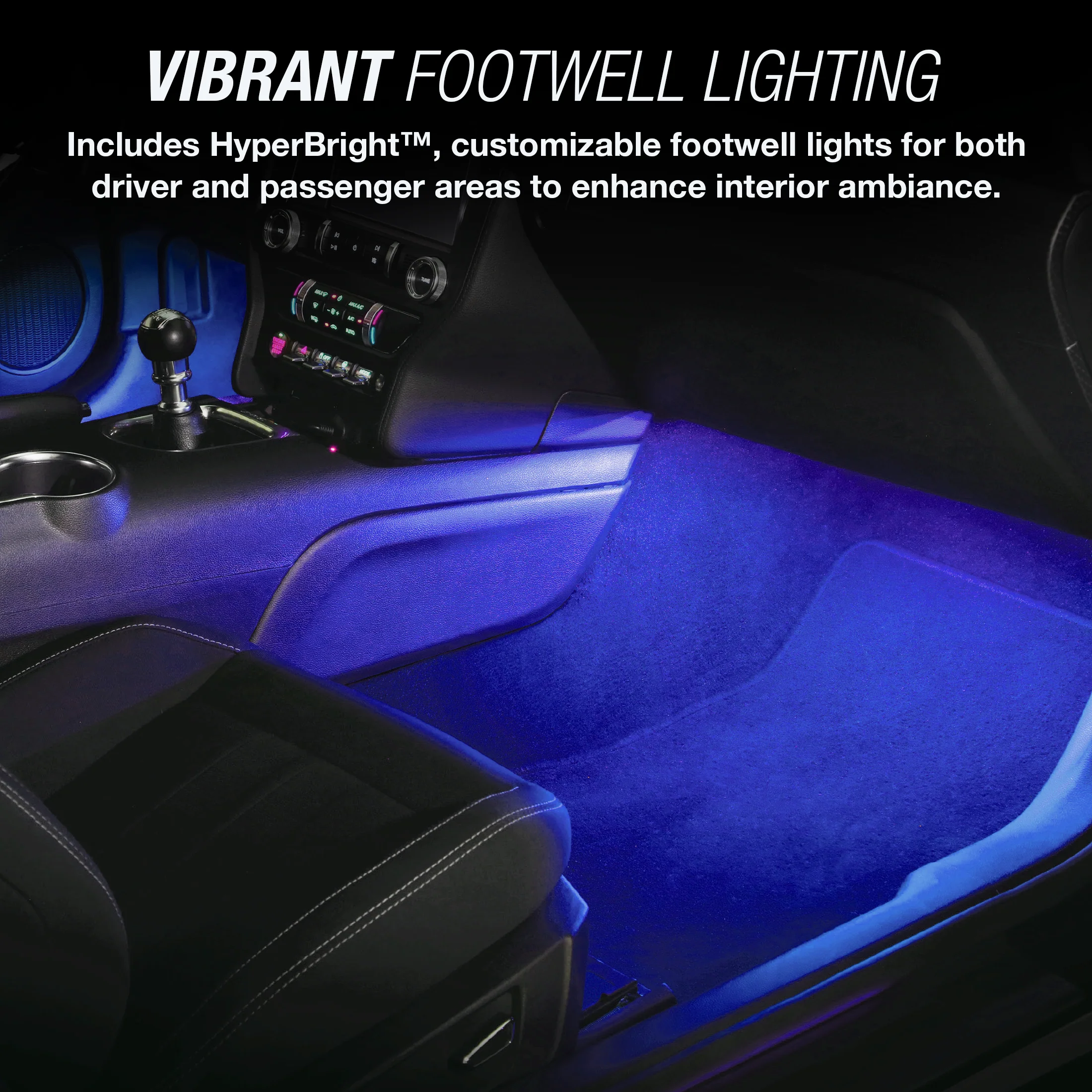 TYPE S Formula DRIFT Pro Series PSL Smart Ultra-Slim LED GS Trim + Footwell Lighting Kit - S550 Mustang - Image 3