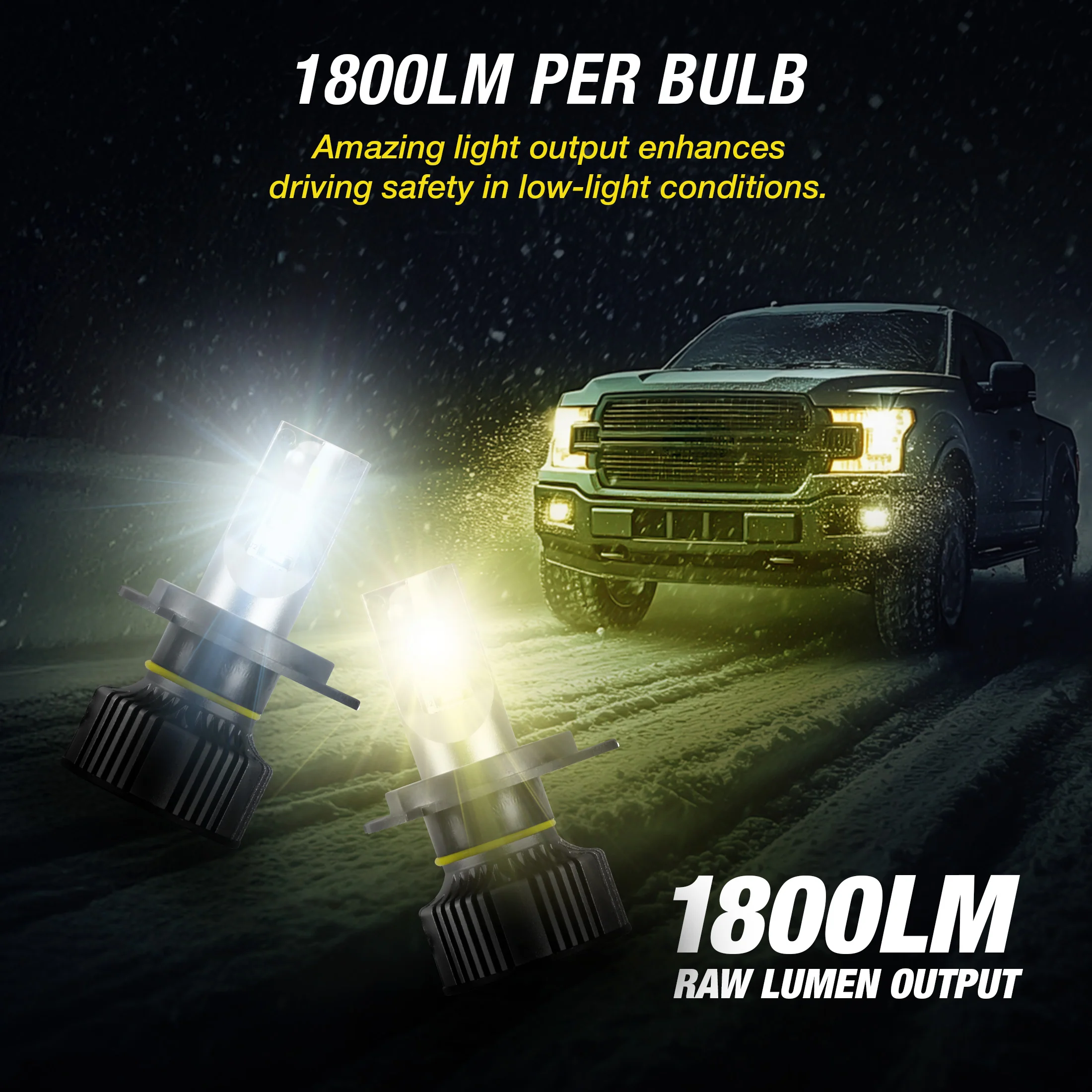 SWITCH ULTRABRIGHT LED FOG LIGHT SET - H4 / 9003 - Image 4
