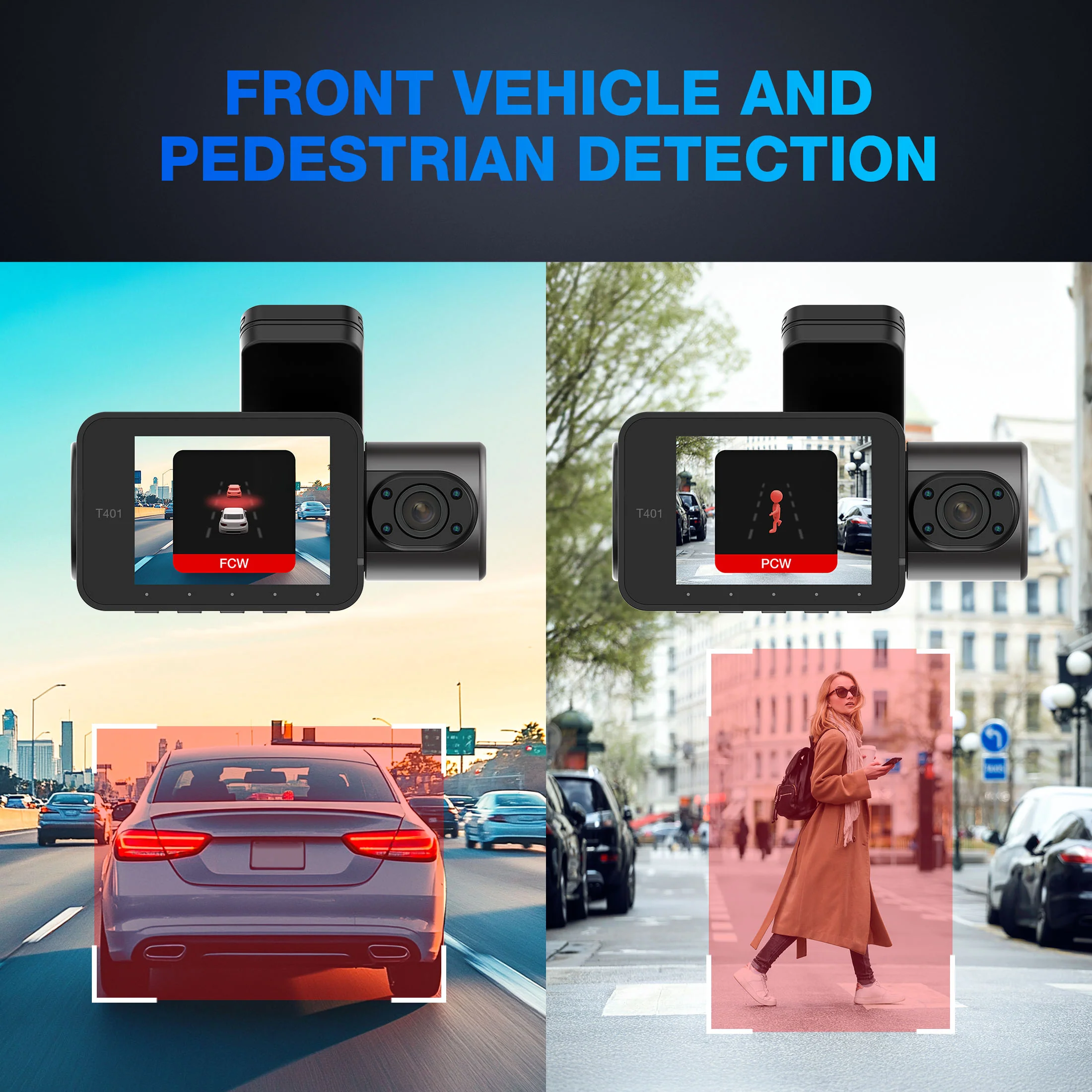 T402 Dual View 4K Dashcam with Enhanced AI features - Image 3