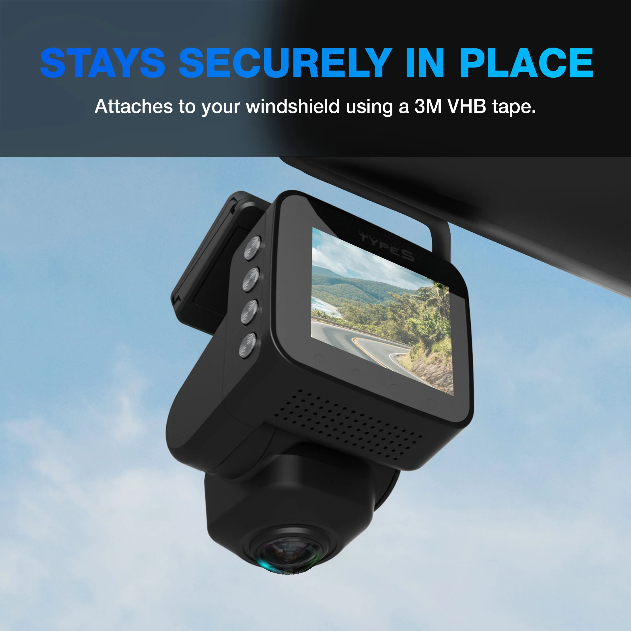 Type S P200 PRO Smart 360 Dashcam, 2K Resolution with VR Recording Mode, GPS and G-Sensor Built-in - Image 5