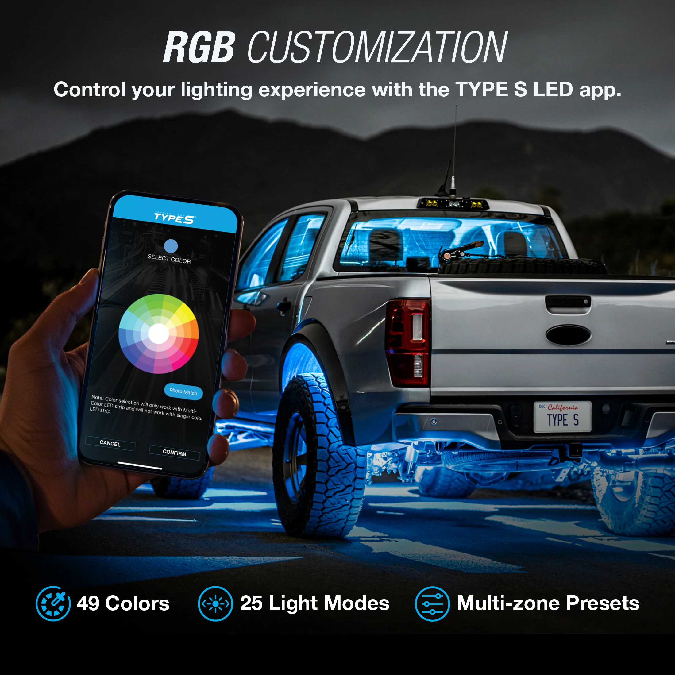 TYPE S Smart Wheel Well Rock Lights (4 per set) - Image 4