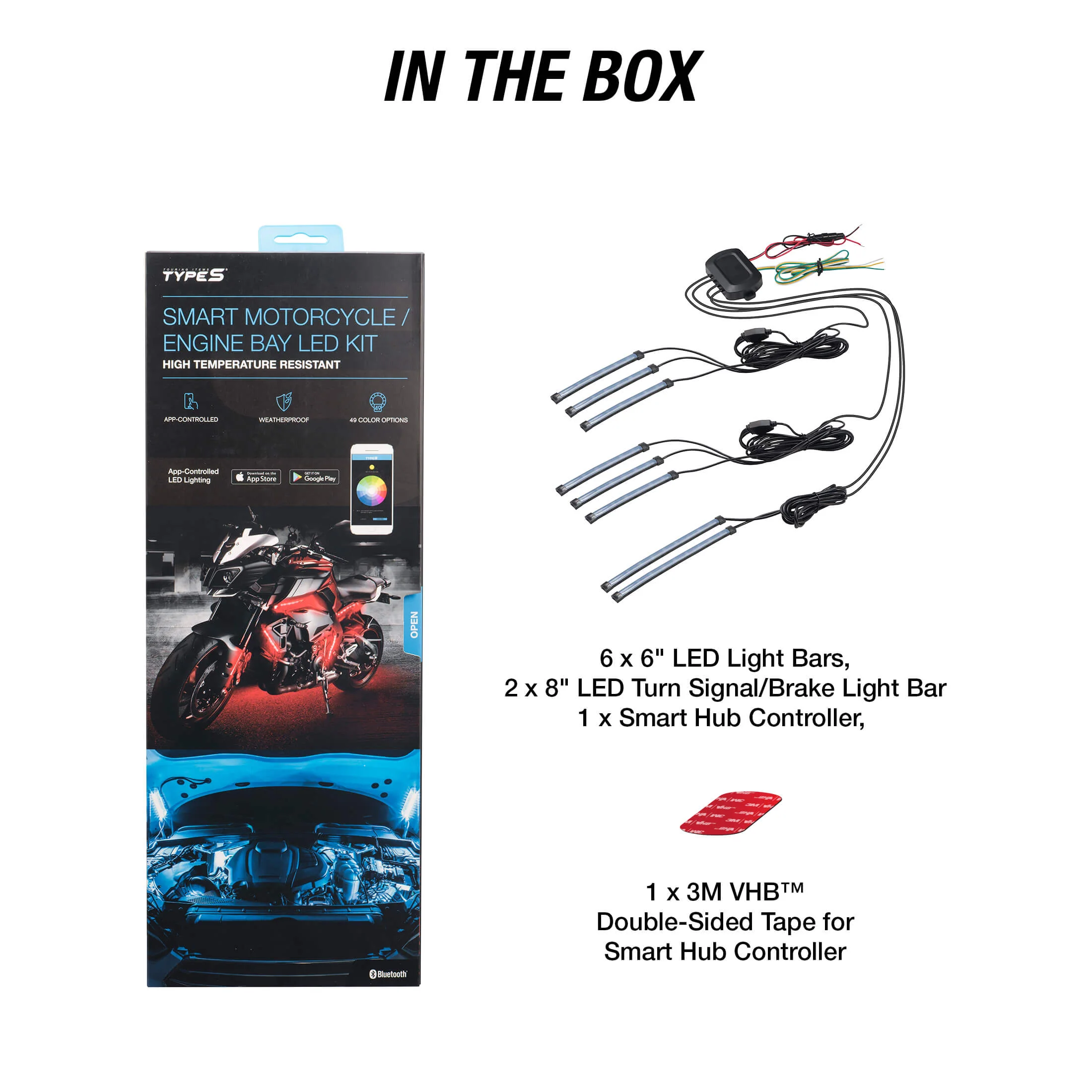 TYPE S Smart LED Hood & Motorcycle Lighting Kit - Image 7