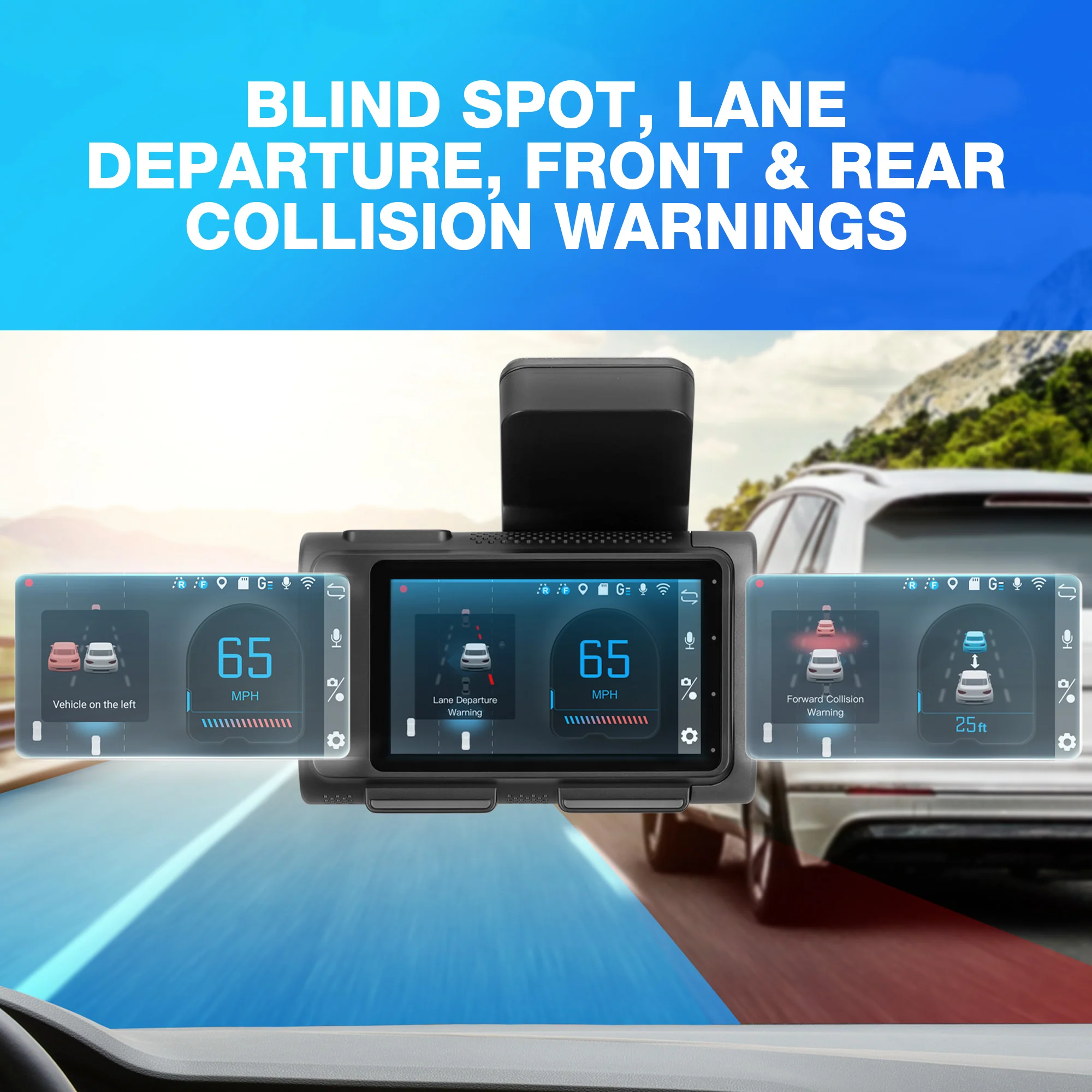 TYPE S T200 PLUS Full-Coverage AI Dash Cam with AI-Powered Advanced Driver Assistance - Image 3