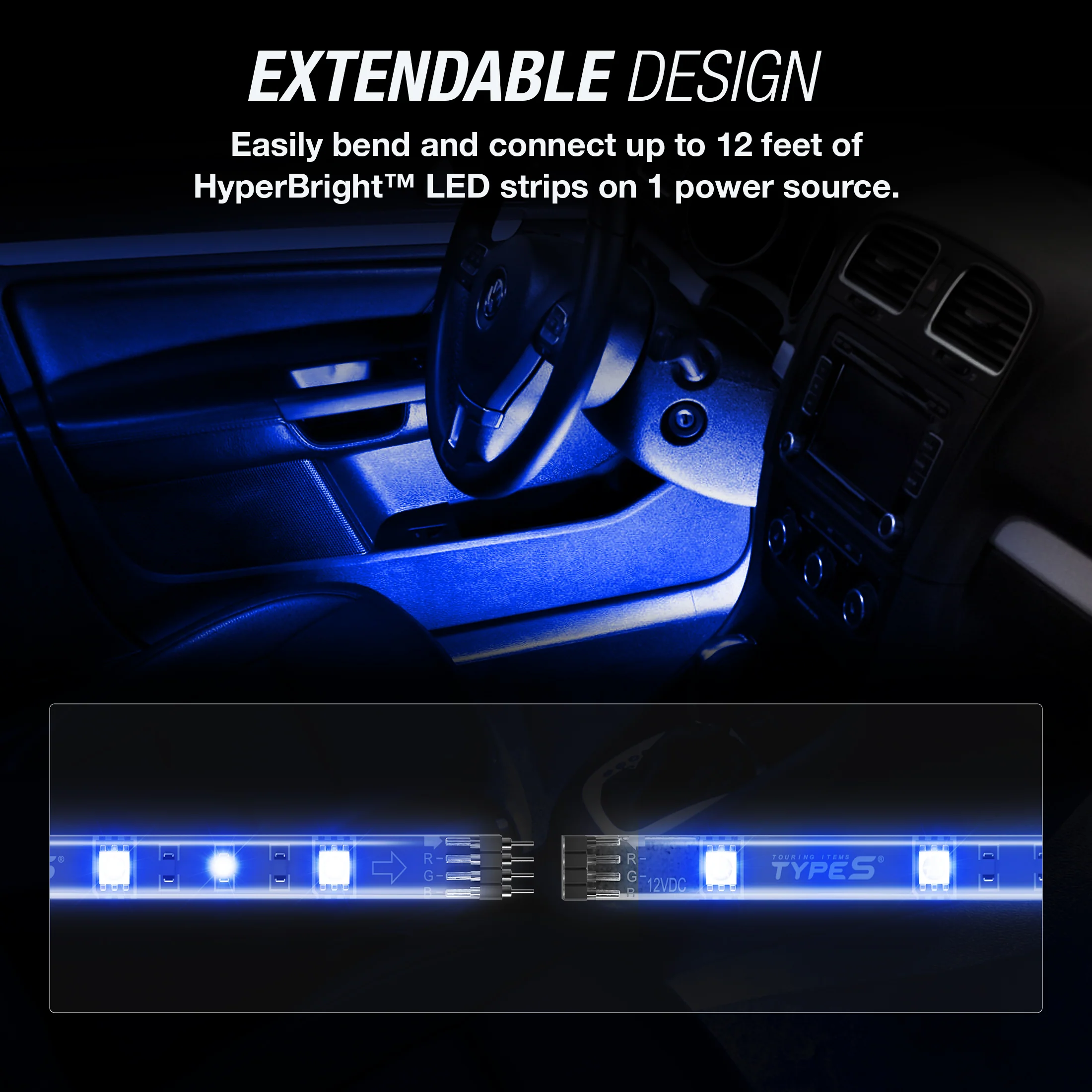 TYPE S HyperBrightâ„¢ 24" LED Lighting Kit (Blue) - Image 3