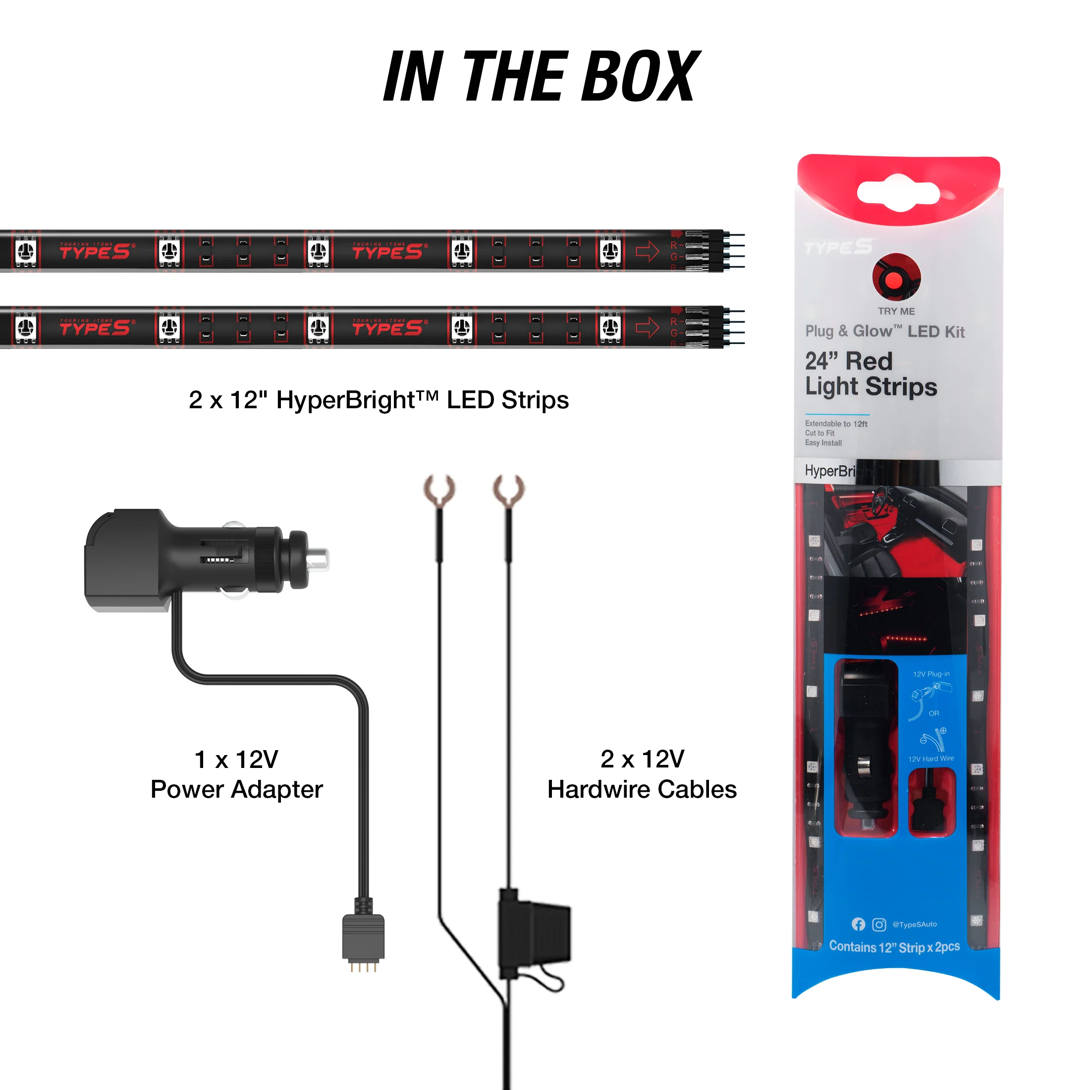 TYPE S HyperBrightâ„¢ 24" LED Lighting Kit (Red) - Image 6