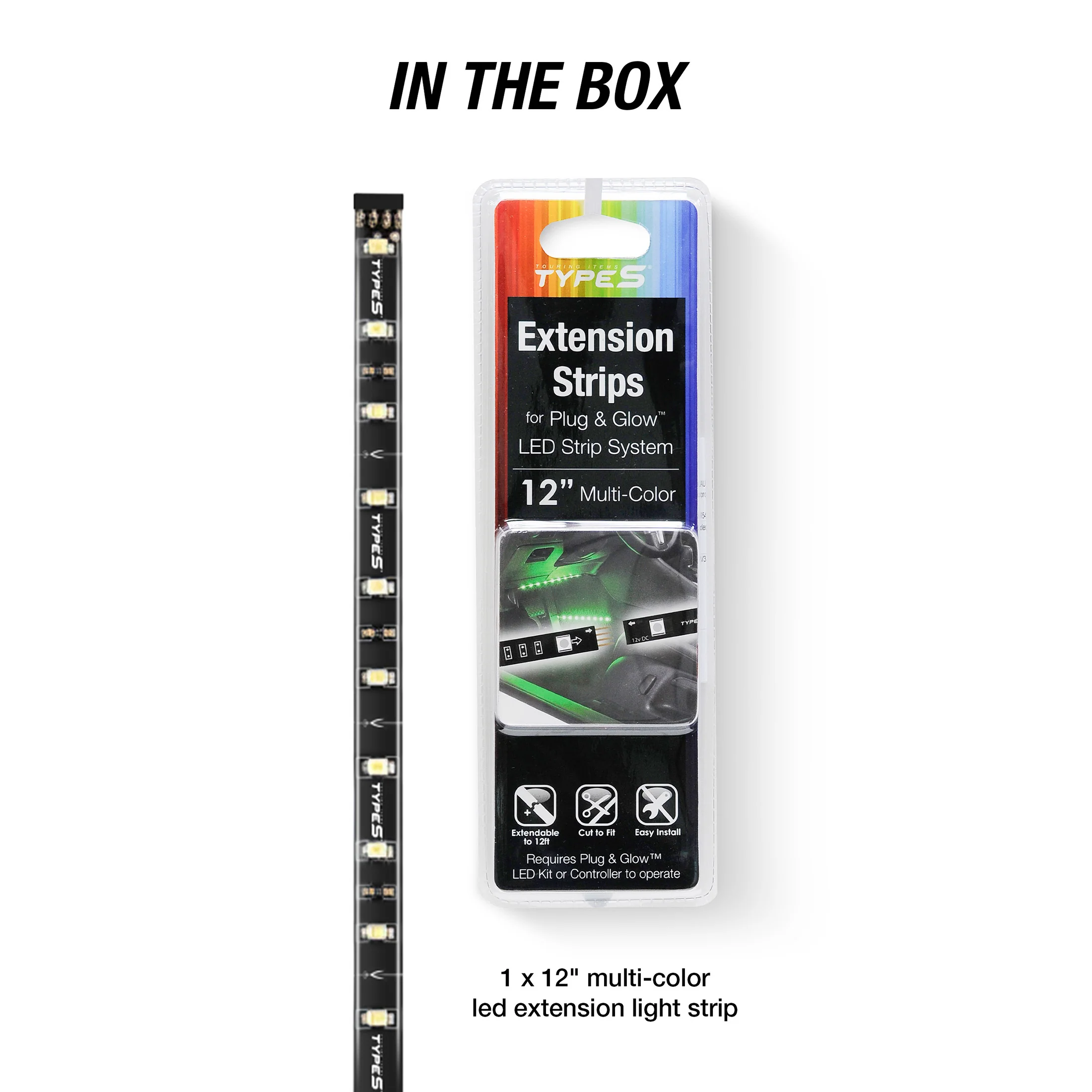 TYPE S Instant Plug & Glow™ 12" LED Lighting Extension Strip - Image 7