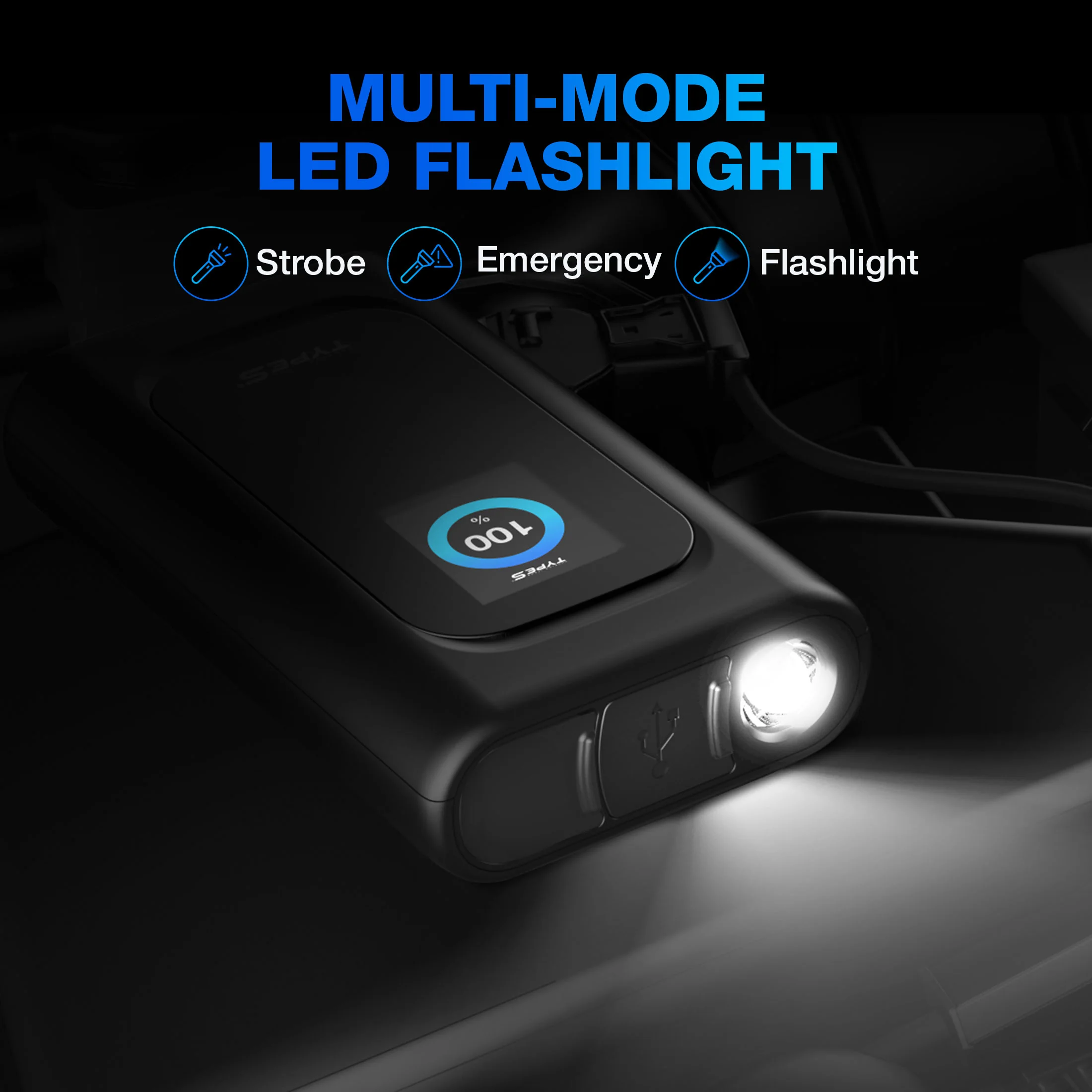 TYPE S P10 Portable Jump Starter with Powerguide Assistance & Flashlight - Image 6