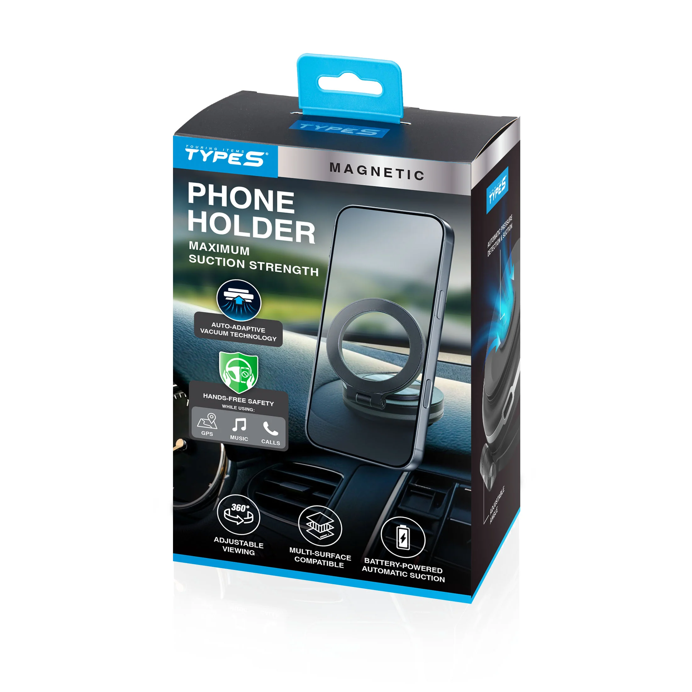 TYPE S Powered Vacuum Suction Phone Holder with Magnetic Mount, Automatic Pressure Detection, Automatic Suction Adjustment - Image 7