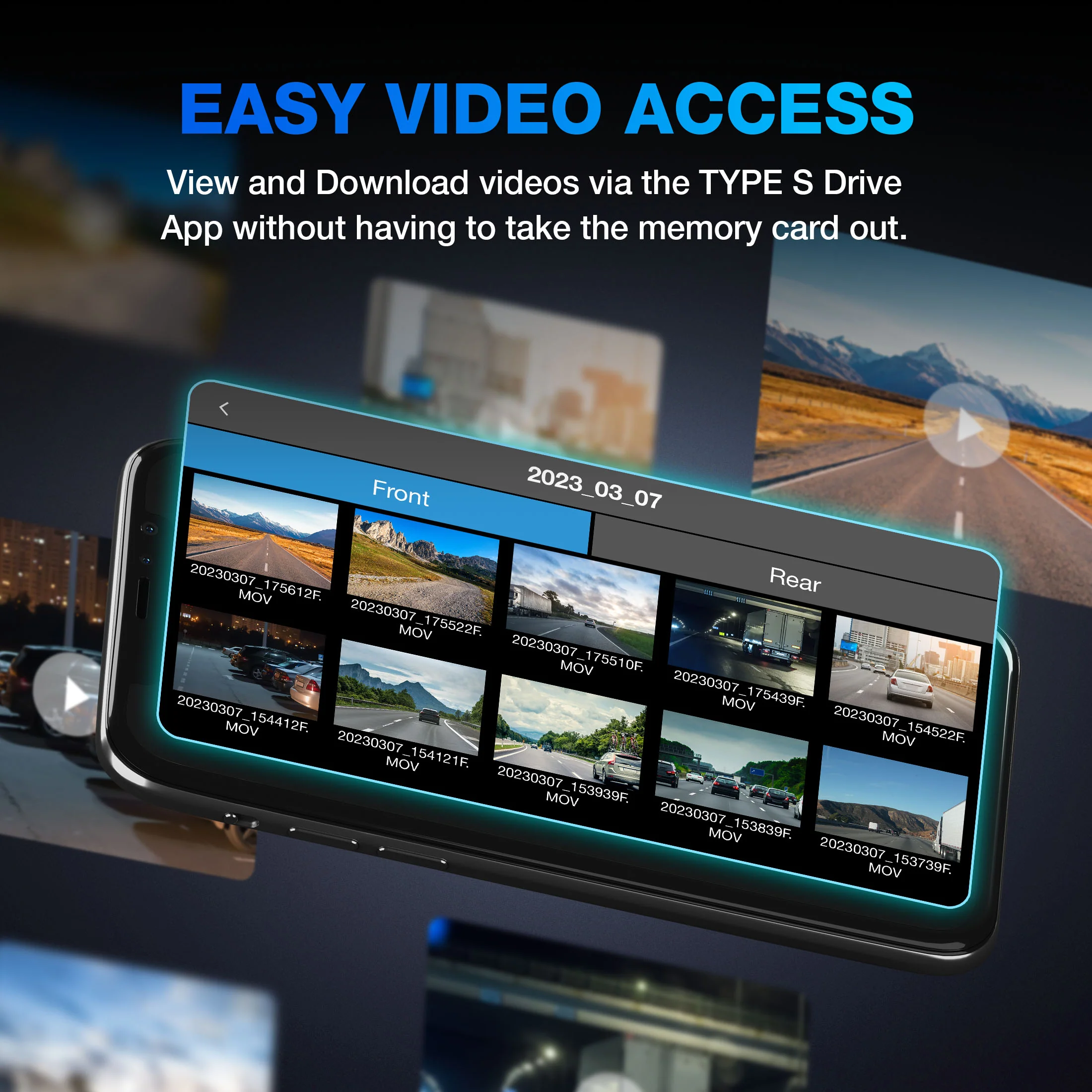 TYPE S S402 Pro Ultra HD 4K Dual View Dashcam with 2K Cabin View Cam - Image 5