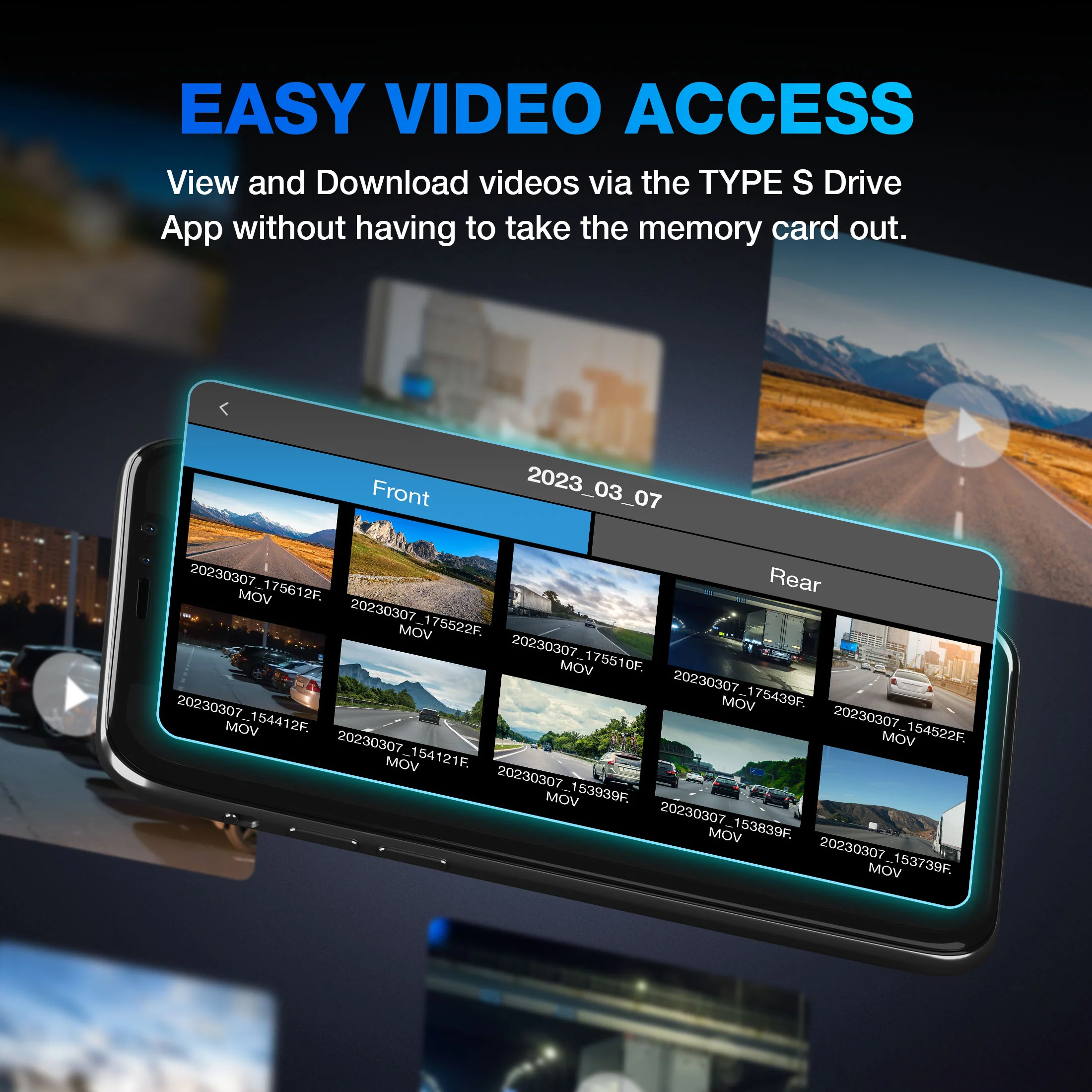 TYPE S S402 Ultra HD 4K Dual View Dashcam with FHD Cabin View Cam - Image 5