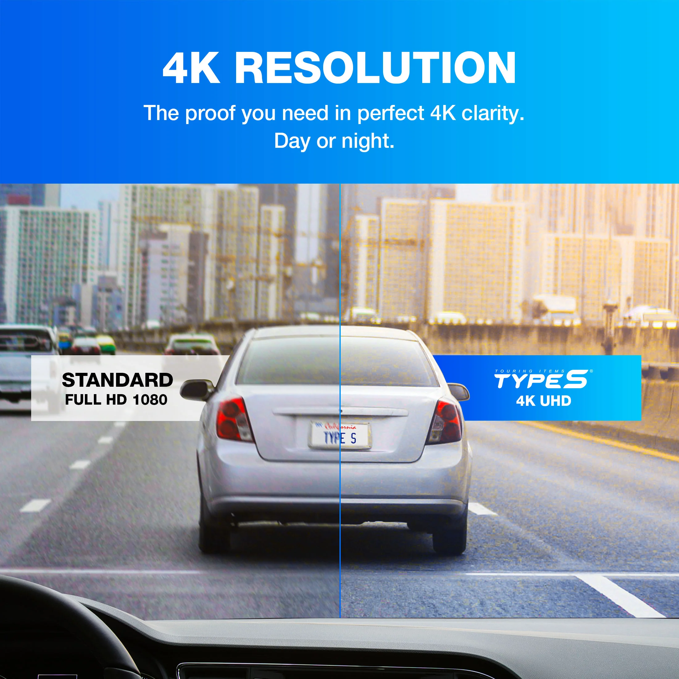 TYPE S Y400 4K UHD Dashcam & Rearview Mirror 2-in-1 - Image 3