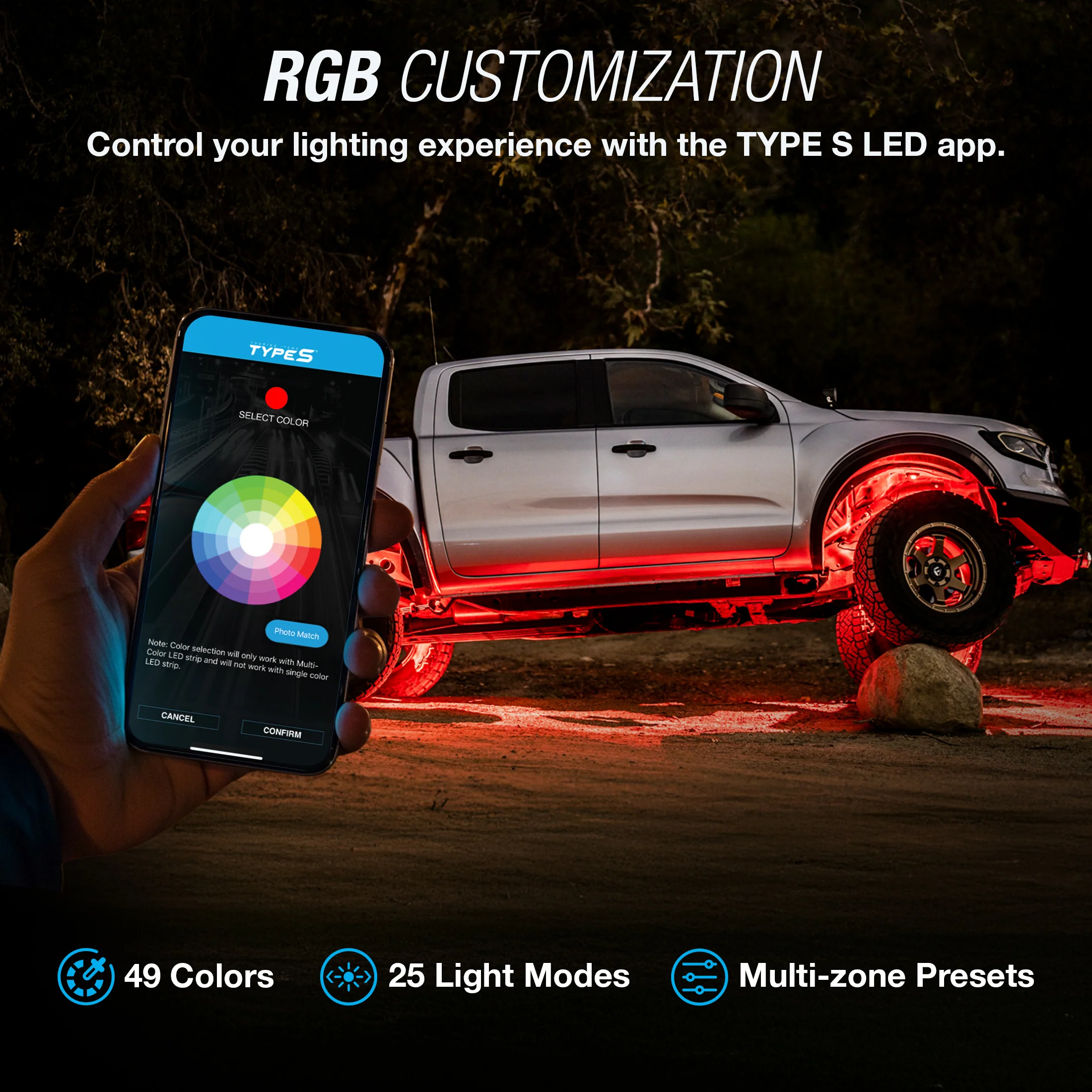 TYPE S Smart Wheel Well Rock Lights (6 per set) - Image 4