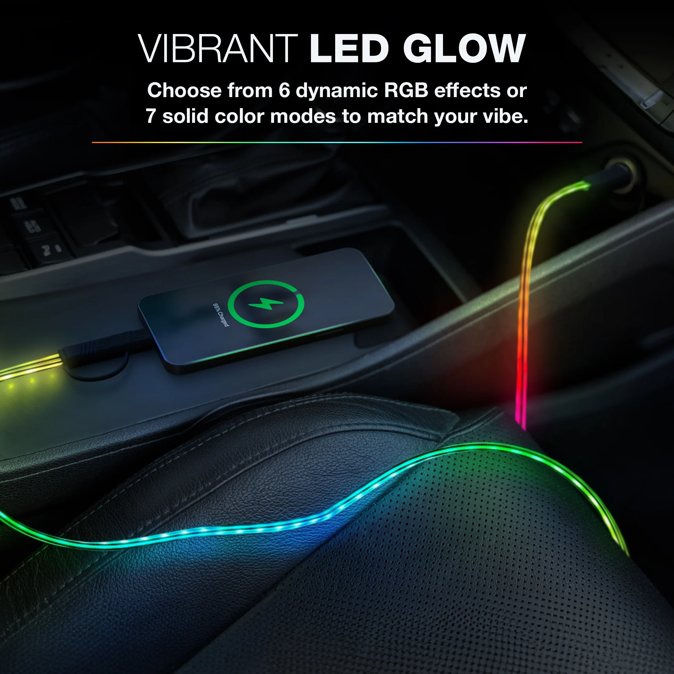 USB-A to USB-C LED Charging Cable - Image 2