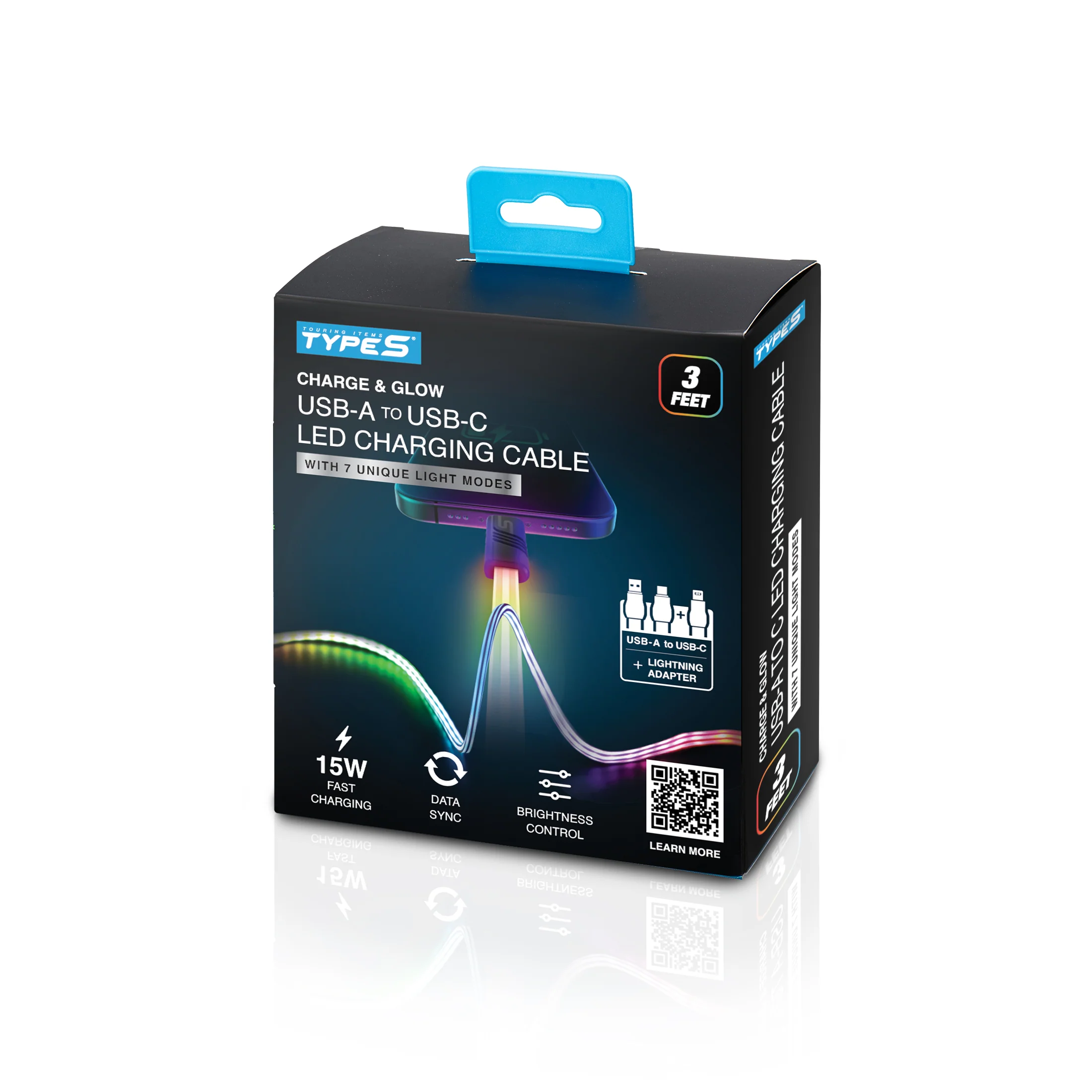 USB-A to USB-C LED Charging Cable - Image 7