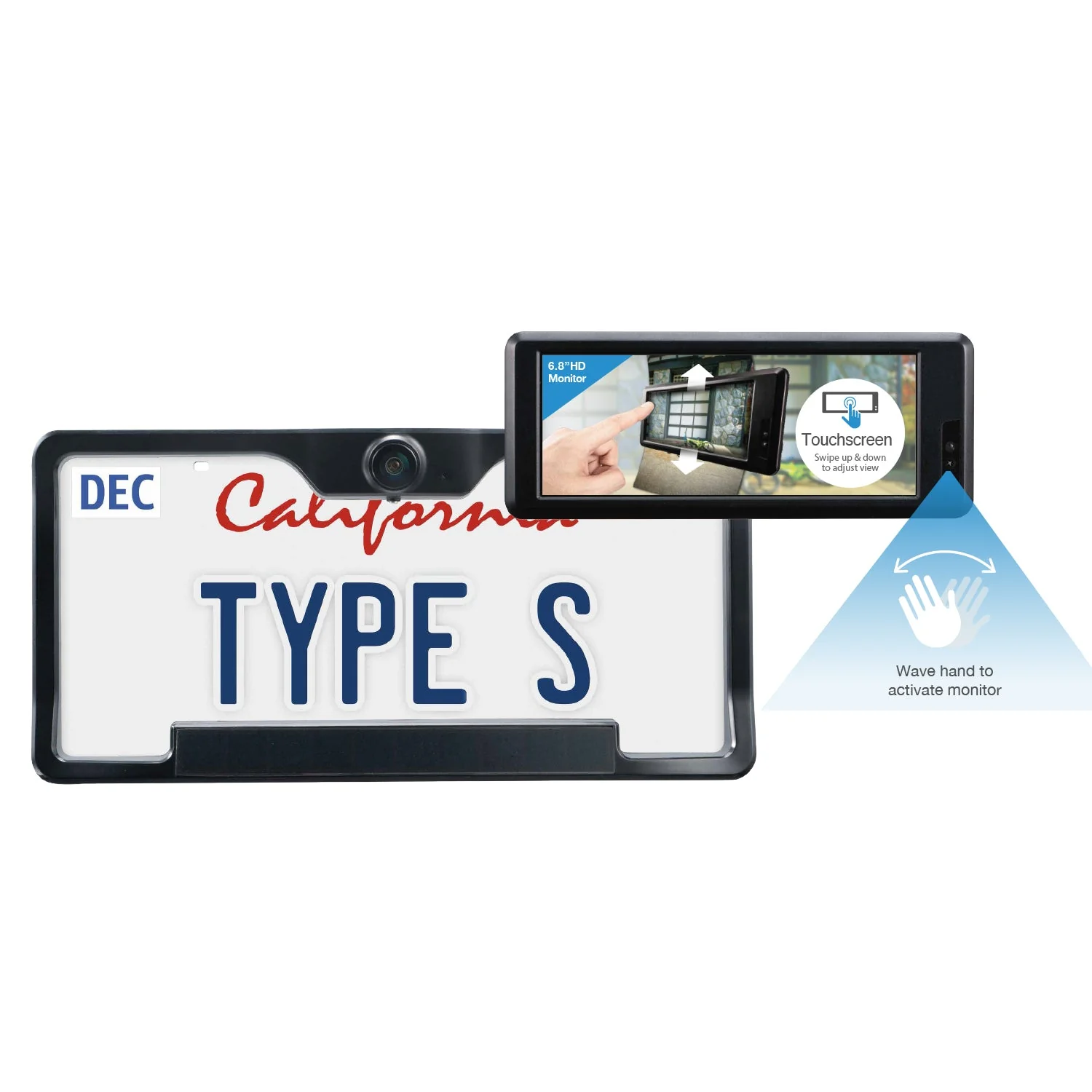TYPE S Wireless & Solar Powered HD Backup Camera with 6.8" Monitor - Image 3
