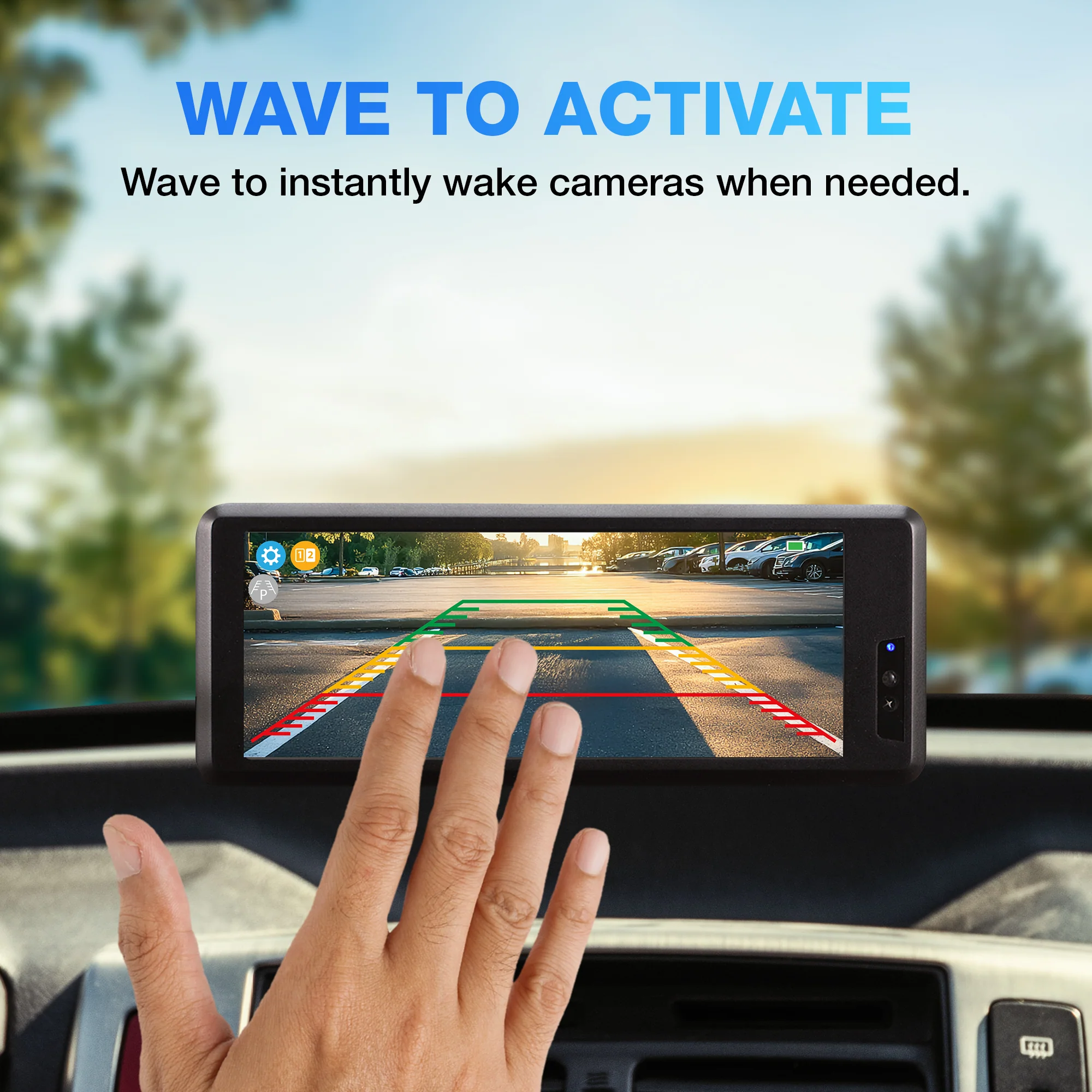 TYPE S Wireless Solar Powered Parking Assistance Camera Set with 6.8" Touchscreen Monitor - Image 6
