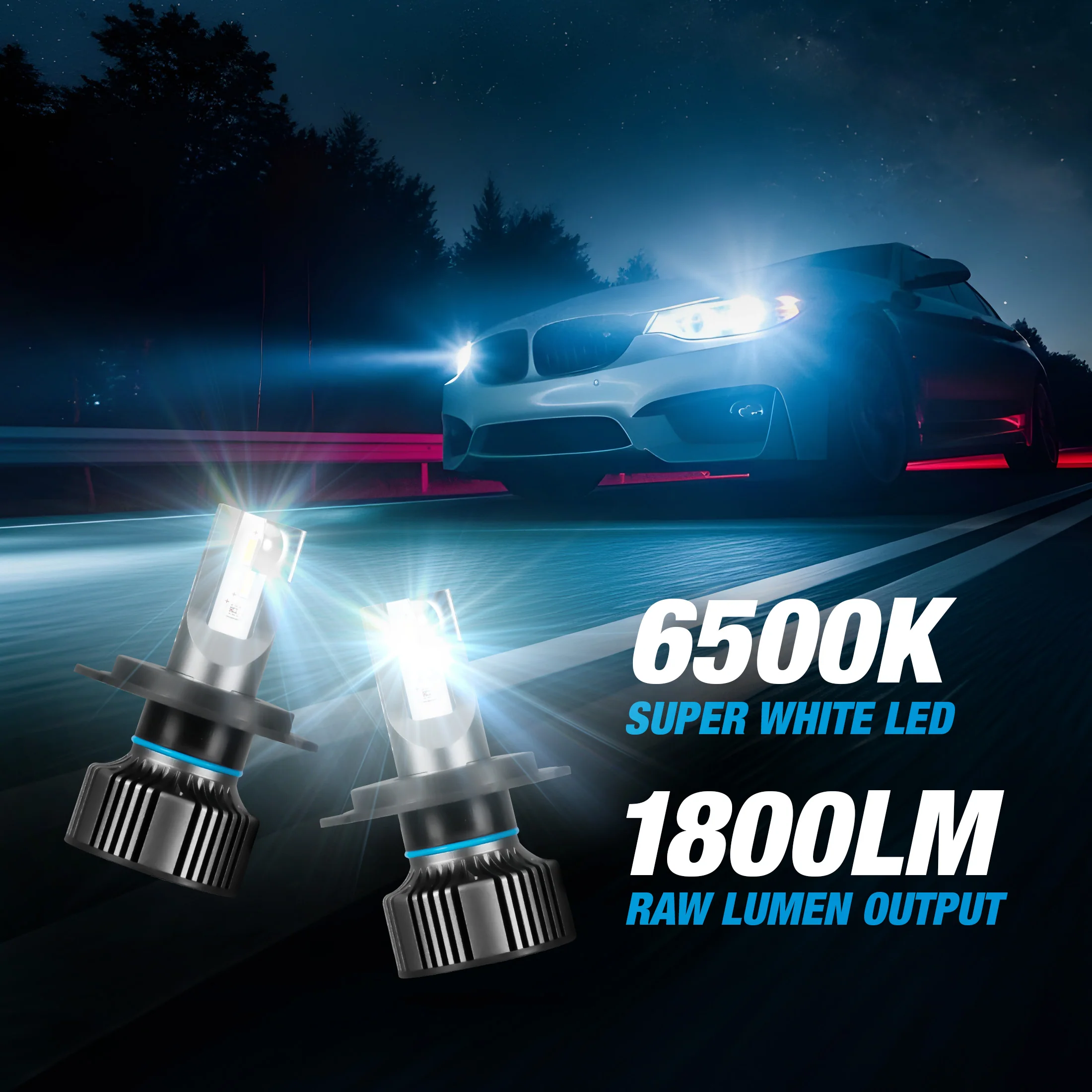 ULTRABRIGHT LED FOG LIGHT SET - H4 / 9003 - Image 2