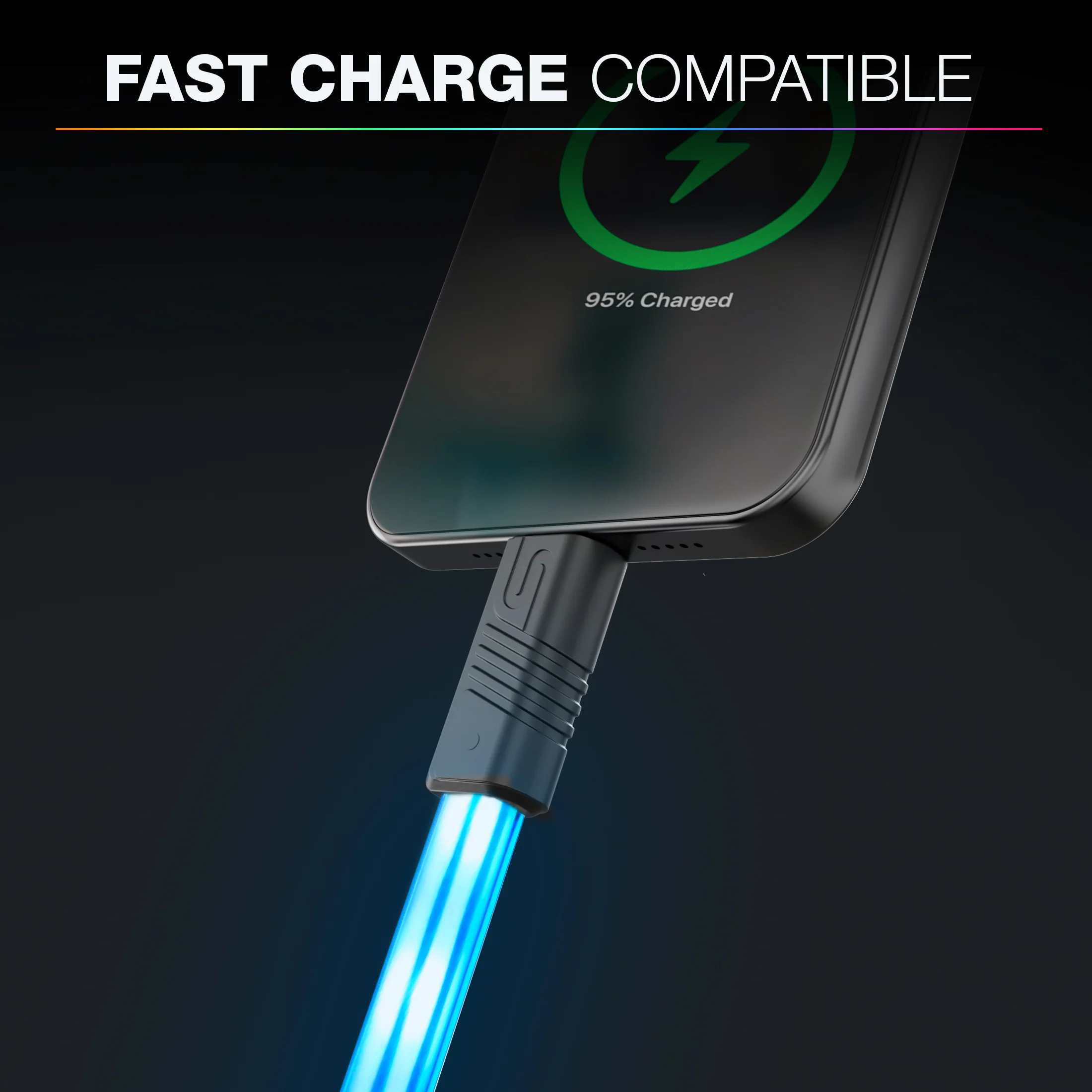 USB-A to Lightning LED Charging Cable - Image 5
